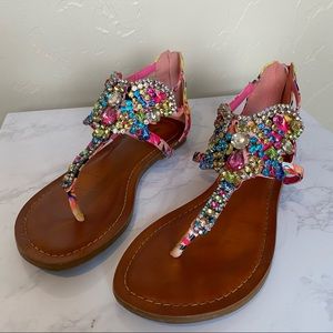 Gianni Bini Multicolor Jewel Sandals